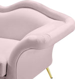 Lips Velvet / Engineered Wood / Metal / Foam Contemporary Pink Velvet Chair - 53" W x 34" D x 35" H