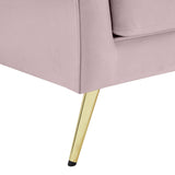 Lips Velvet / Engineered Wood / Metal / Foam Contemporary Pink Velvet Chair - 53" W x 34" D x 35" H