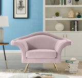 Lips Velvet / Engineered Wood / Metal / Foam Contemporary Pink Velvet Chair - 53" W x 34" D x 35" H