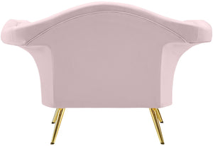 Lips Velvet / Engineered Wood / Metal / Foam Contemporary Pink Velvet Chair - 53" W x 34" D x 35" H
