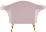 Lips Velvet / Engineered Wood / Metal / Foam Contemporary Pink Velvet Chair - 53" W x 34" D x 35" H