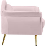 Lips Velvet / Engineered Wood / Metal / Foam Contemporary Pink Velvet Chair - 53" W x 34" D x 35" H