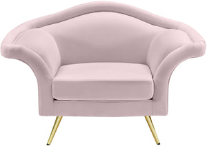 Lips Velvet / Engineered Wood / Metal / Foam Contemporary Pink Velvet Chair - 53" W x 34" D x 35" H