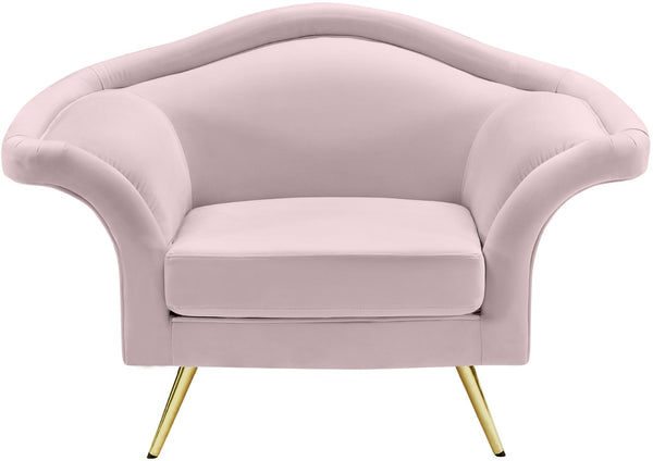 Lips Velvet / Engineered Wood / Metal / Foam Contemporary Pink Velvet Chair - 53" W x 34" D x 35" H