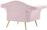 Lips Velvet / Engineered Wood / Metal / Foam Contemporary Pink Velvet Chair - 53" W x 34" D x 35" H