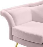 Lips Velvet / Engineered Wood / Metal / Foam Contemporary Pink Velvet Chair - 53" W x 34" D x 35" H