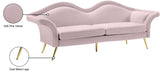 Lips Velvet / Engineered Wood / Metal / Foam Contemporary Pink Velvet Sofa - 98" W x 34" D x 35.5" H