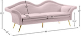 Lips Velvet / Engineered Wood / Metal / Foam Contemporary Pink Velvet Sofa - 98" W x 34" D x 35.5" H