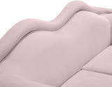 Lips Velvet / Engineered Wood / Metal / Foam Contemporary Pink Velvet Sofa - 98" W x 34" D x 35.5" H