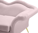 Lips Velvet / Engineered Wood / Metal / Foam Contemporary Pink Velvet Sofa - 98" W x 34" D x 35.5" H