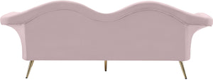 Lips Velvet / Engineered Wood / Metal / Foam Contemporary Pink Velvet Sofa - 98" W x 34" D x 35.5" H