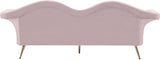 Lips Velvet / Engineered Wood / Metal / Foam Contemporary Pink Velvet Sofa - 98" W x 34" D x 35.5" H