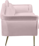 Lips Velvet / Engineered Wood / Metal / Foam Contemporary Pink Velvet Sofa - 98" W x 34" D x 35.5" H