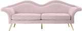 Lips Velvet / Engineered Wood / Metal / Foam Contemporary Pink Velvet Sofa - 98" W x 34" D x 35.5" H