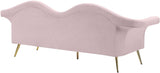 Lips Velvet / Engineered Wood / Metal / Foam Contemporary Pink Velvet Sofa - 98" W x 34" D x 35.5" H