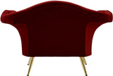 Lips Velvet / Engineered Wood / Metal / Foam Contemporary Red Velvet Chair - 53" W x 34" D x 35" H