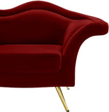 Lips Velvet / Engineered Wood / Metal / Foam Contemporary Red Velvet Chair - 53" W x 34" D x 35" H