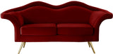 Lips Velvet / Engineered Wood / Metal / Foam Contemporary Red Velvet Loveseat - 75" W x 34" D x 35" H
