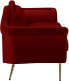 Lips Velvet / Engineered Wood / Metal / Foam Contemporary Red Velvet Sofa - 98" W x 34" D x 35.5" H