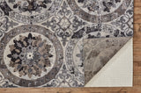 Sorel Contemporary Floral Mosaic Rug, Silver Mink/Cool Gray, 8ft x 11ft Area Rug