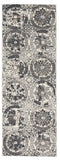 Sorel Contemporary Floral Mosaic Runner, Mink/Cool Gray, 2ft-10in x 7ft-10in