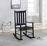 Contemporary Slat Back Wooden Rocking Chair