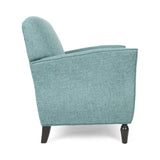 Swainson Traditional Tweed Armchair, Teal Noble House