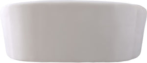 Riley Velvet / Engineered Wood / Foam Contemporary Cream Velvet Loveseat - 71" W x 35.5" D x 29.5" H