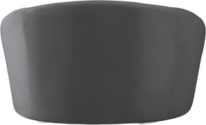 Riley Velvet / Engineered Wood / Foam Contemporary Grey Velvet Chair - 49" W x 35.5" D x 29.5" H