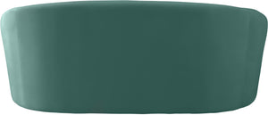 Riley Velvet / Engineered Wood / Foam Contemporary Mint Velvet Loveseat - 71" W x 35.5" D x 29.5" H