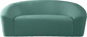 Riley Velvet / Engineered Wood / Foam Contemporary Mint Velvet Loveseat - 71" W x 35.5" D x 29.5" H