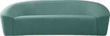 Riley Velvet / Engineered Wood / Foam Contemporary Mint Velvet Sofa - 91" W x 35.5" D x 29.5" H