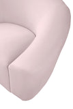 Riley Velvet / Engineered Wood / Foam Contemporary Pink Velvet Chair - 49" W x 35.5" D x 29.5" H
