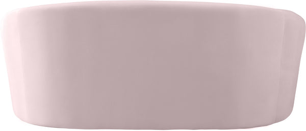 Riley Velvet / Engineered Wood / Foam Contemporary Pink Velvet Loveseat - 71" W x 35.5" D x 29.5" H