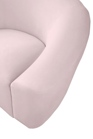 Riley Velvet / Engineered Wood / Foam Contemporary Pink Velvet Loveseat - 71" W x 35.5" D x 29.5" H
