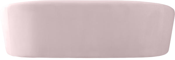 Riley Velvet / Engineered Wood / Foam Contemporary Pink Velvet Sofa - 91" W x 35.5" D x 29.5" H
