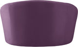 Riley Velvet / Engineered Wood / Foam Contemporary Purple Velvet Chair - 49" W x 35.5" D x 29.5" H