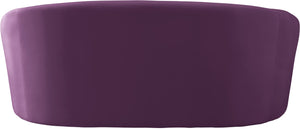 Riley Velvet / Engineered Wood / Foam Contemporary Purple Velvet Loveseat - 71" W x 35.5" D x 29.5" H