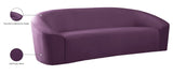 Riley Velvet / Engineered Wood / Foam Contemporary Purple Velvet Sofa - 91" W x 35.5" D x 29.5" H