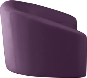 Riley Velvet / Engineered Wood / Foam Contemporary Purple Velvet Sofa - 91" W x 35.5" D x 29.5" H