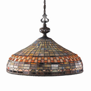 Jewelstone 20'' Wide 3-Light Chandelier - Classic Bronze