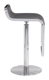 Zuo Modern Equino 100% Polyurethane, Plywood, Steel Modern Commercial Grade Barstool Espresso, Chrome 100% Polyurethane, Plywood, Steel