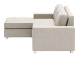 Zuo Modern Brickell 100% Polyester, Plywood, Steel Modern Commercial Grade Sectional Beige, Chrome 100% Polyester, Plywood, Steel