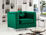 Isabelle Velvet / Engineered Wood / Metal / Foam Contemporary Green Velvet Chair - 38.5" W x 35.5" D x 31" H