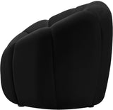 Elijah Velvet / Engineered Wood / Foam Contemporary Black Velvet Chair - 49" W x 34" D x 31" H