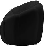 Elijah Velvet / Engineered Wood / Foam Contemporary Black Velvet Sofa - 93.5" W x 34" D x 31" H