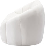 Elijah Velvet / Engineered Wood / Foam Contemporary Cream Velvet Loveseat - 71" W x 34" D x 31" H