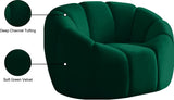 Elijah Velvet / Engineered Wood / Foam Contemporary Green Velvet Chair - 49" W x 34" D x 31" H