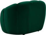 Elijah Velvet / Engineered Wood / Foam Contemporary Green Velvet Chair - 49" W x 34" D x 31" H