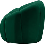 Elijah Velvet / Engineered Wood / Foam Contemporary Green Velvet Chair - 49" W x 34" D x 31" H